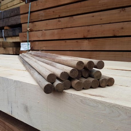 Machine Rounded Oak Stakes 25mm