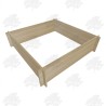 Square Oak Slot Together Raised Bed Kit - FREE DELIVERY