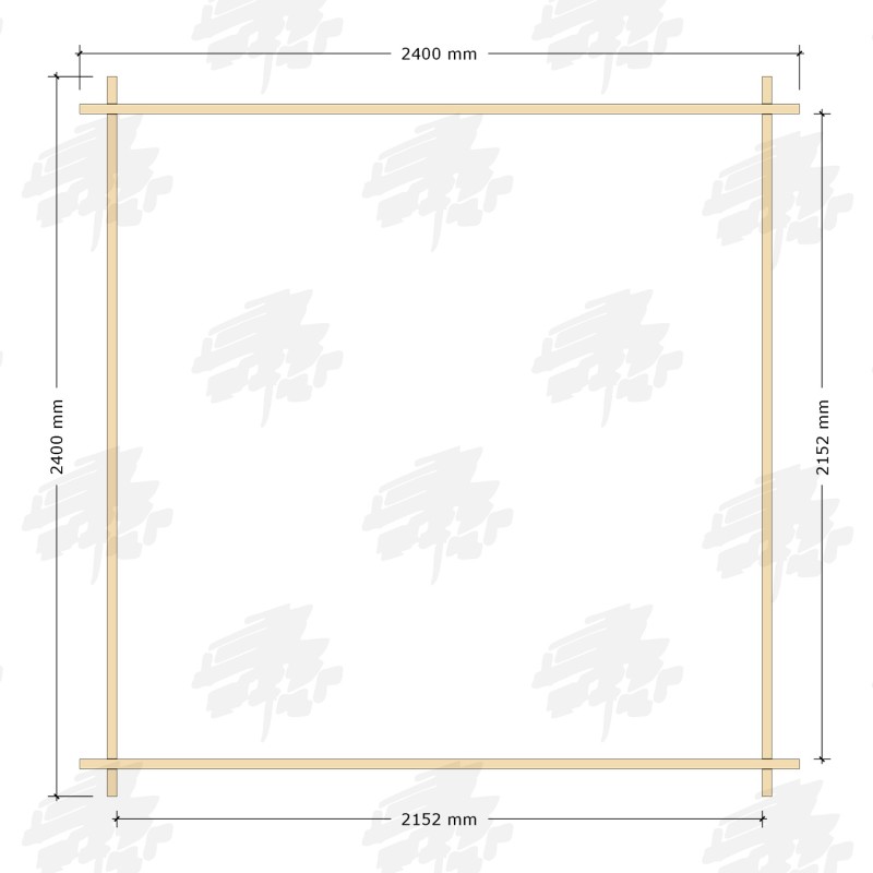 Square Oak Slot Together Raised Bed Kit - FREE DELIVERY