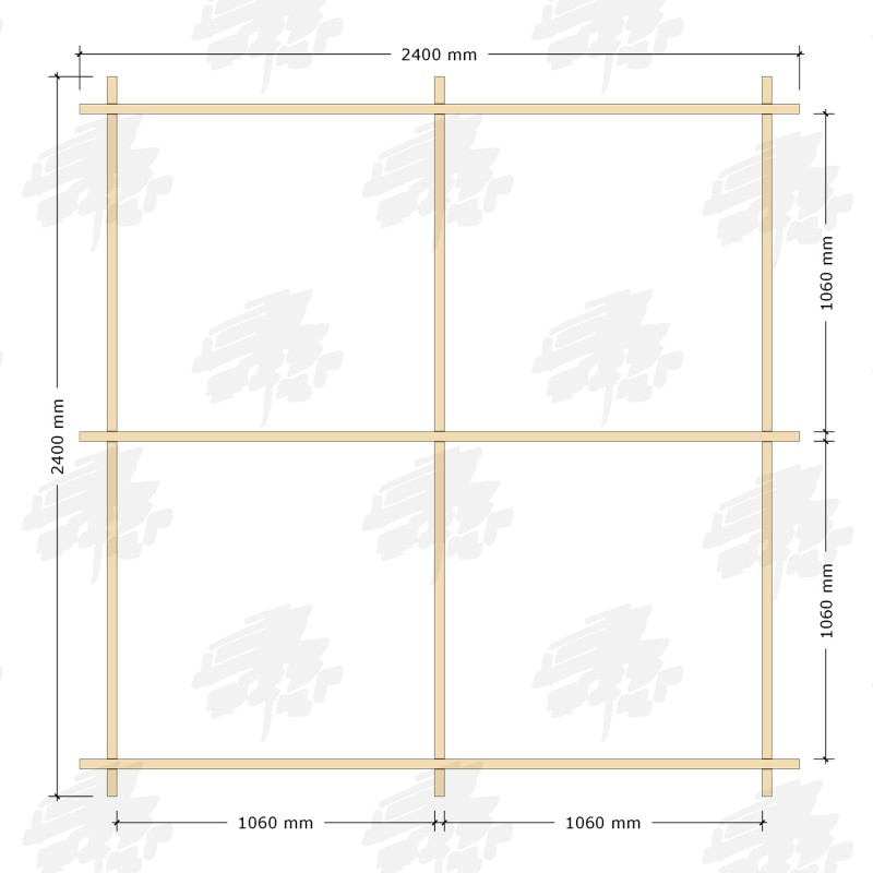 Square Herb Box Oak Slot Together Raised Bed Kit - FREE DELIVERY