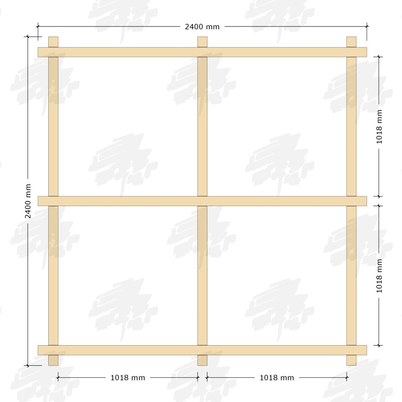 Square Herb Box Heavyweight Oak Slot Together Raised Bed Kit - FREE DELIVERY