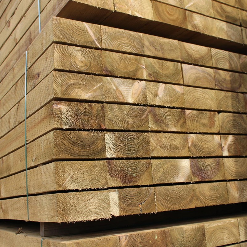 Pallet of New Green Treated Softwood Sleepers - FREE EXPRESS DELIVERY