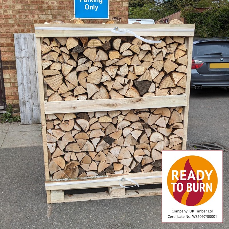 Super Crate Of Kiln-Dried Ash Hardwood Firewood