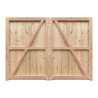 Pair of British Larch/Douglas Fir Flat Top Closeboard Driveway Gates