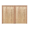 Pair of British Larch/Douglas Fir Flat Top Closeboard Driveway Gates