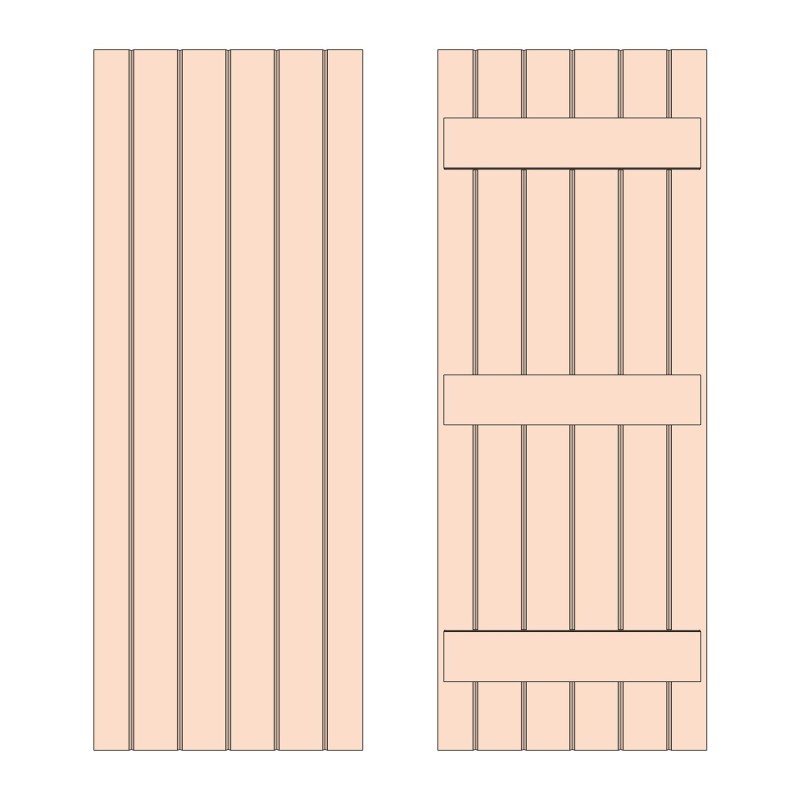 Prestige Ledged Solid Douglas Fir Doors