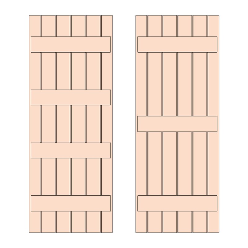 Prestige Ledged Solid Douglas Fir Doors