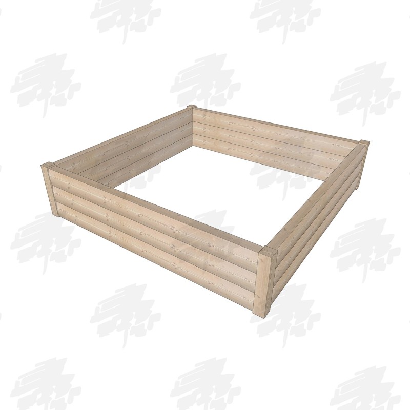 Square Larch/Douglas Fir LogLap Planters - FREE DELIVERY