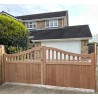 Pair of British Larch/Douglas Fir Swan Neck Closed Board Driveway Gates