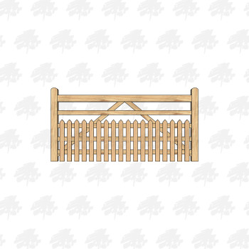 Prestige Solid European Oak Half Paled Gate | Buy Handmade Gates Online from the Experts at UK Timber