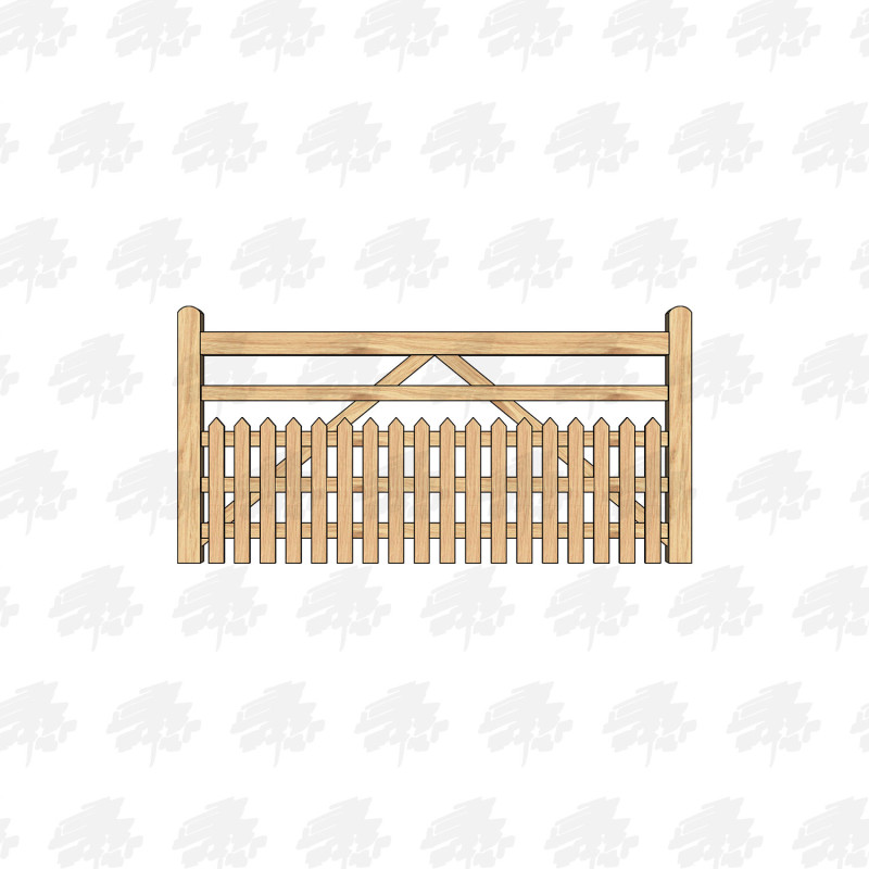 Prestige Solid European Oak Half Paled Gate | Buy Handmade Gates Online from the Experts at UK Timber