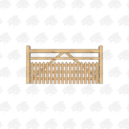 Prestige Solid European Oak Half Paled Gate | Buy Handmade Gates Online from the Experts at UK Timber